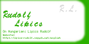 rudolf lipics business card